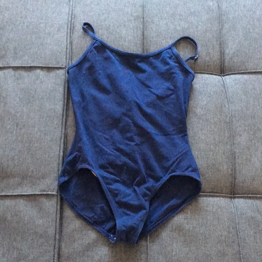 Navy Blue Cotton Capezio Leotard